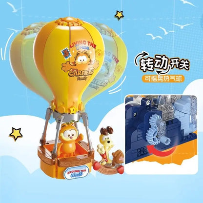 Garfield Around The World Series Assembled Building Blocks Cartoon Ornaments Puzzle Children's Construction Collection Toys Gift