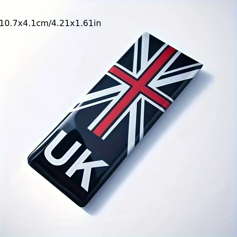 2pcs UK Flag Union GB England Sticker Emblem License Number Plate Sticker Decal Badge Road United Kingdom Union Flag Sticker