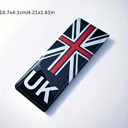 2pcs UK Flag Union GB England Sticker Emblem License Number Plate Sticker Decal Badge Road United Kingdom Union Flag Sticker