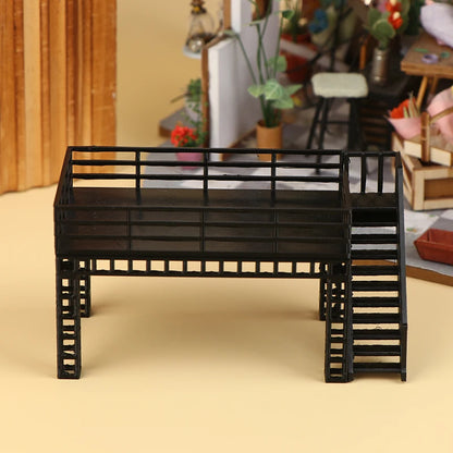 1/64 Scale Diorama Steel Frame Display Stand Model Two-Tier Platform Scene Model Car Garage Model Scene Display Accessories