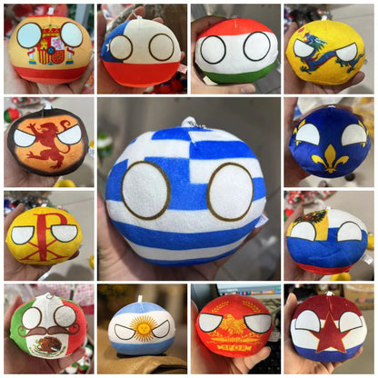 Country Ball Plush Toys 70 Styles 10cm Polandball Pendant Country Balls Countryball Stuffed Doll Xmas Birthday Gifts for Kids