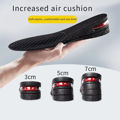 Height Increase Insoles Air Cushion Elevator Shoe Insole Lifts Kits Inserts for Men Women Taller Insoles 3-9cm Variable Height