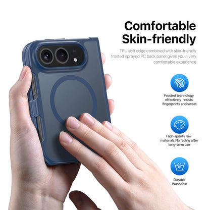For iPhone 18 Fold Matte Magnetic Case, Compatible For MagSafe Drop Protection Translucent Cover For iPhone 18 Duo
