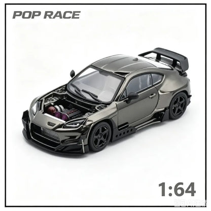 POPRACE 1:64 PANDEM GR86 S-DarkChrome014 die-casting alloy simulation car model is a gift that boys like.