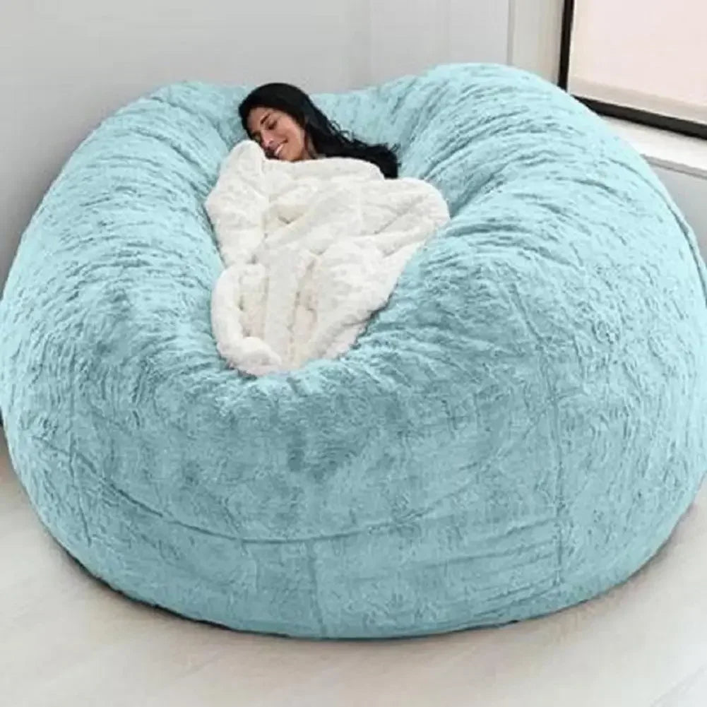 Sofa Bean Bag Flexible Bean Bag Cover Anti-fading Indoor Oversized Bean Bag Chair Cover  Dust-proof