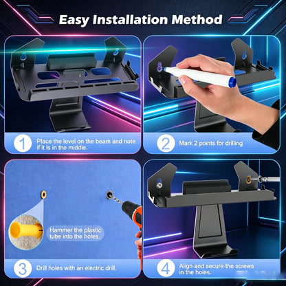 For Universal Metal Wall Mount for Nintendo Switch 2/Switch/OLED – with Protective Foam Strip, Space-Saving Game accessories