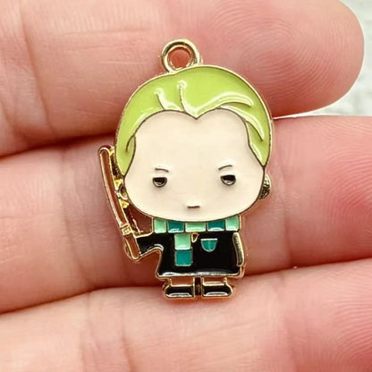 10/20Pcs Harry Potter‌ Anime DIY Hand Making Alloy Keychain Backpack Handmade Keychain Accessories Cute Keyring Gift for Fans