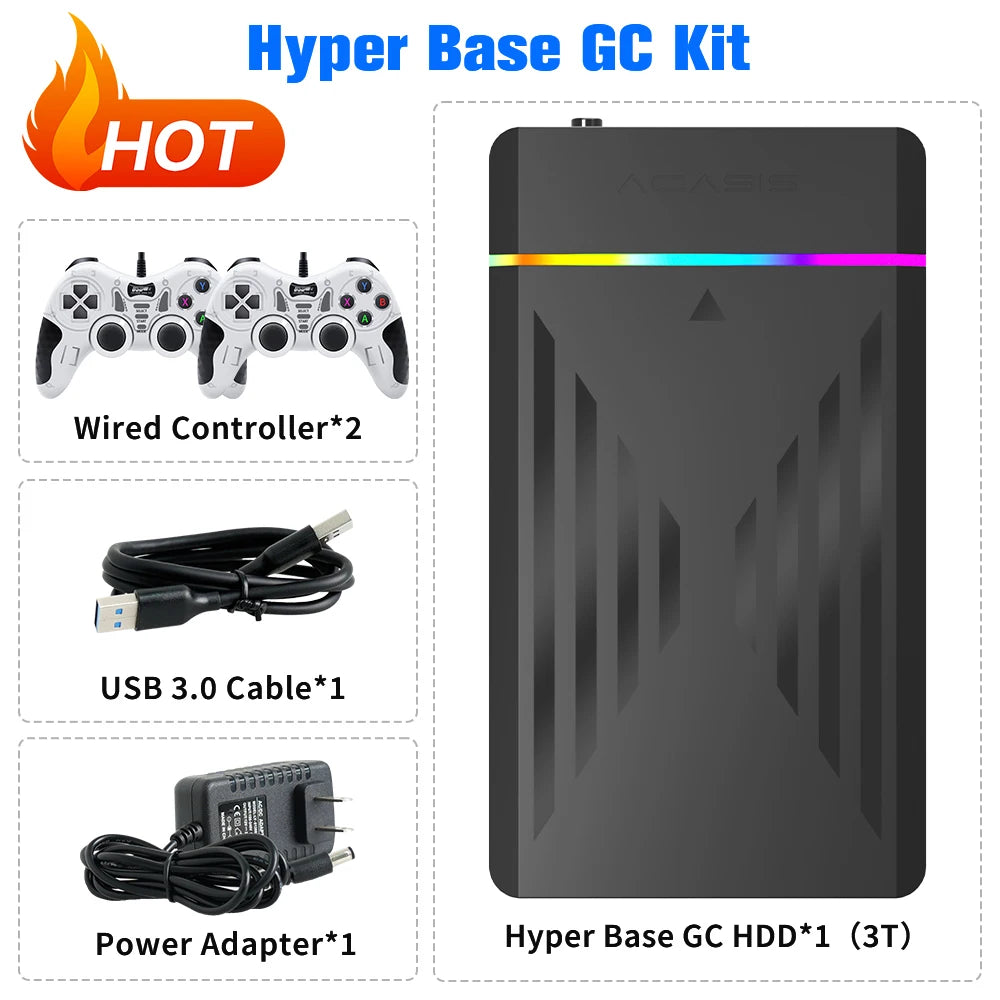 Retro Gaming HDD Retrobat＆Playnite＆Launchbox OS for PS4/PS3/PS2/PS1/SWITCH/N64/DC/WIIU 39 Emulators for Windows with 17000+Games