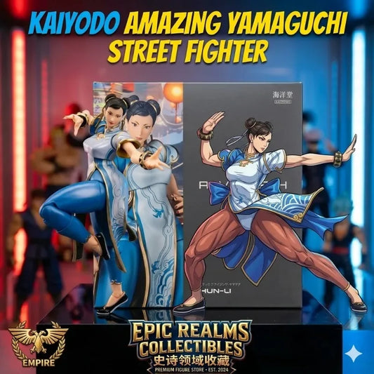 New InStock100%Original Kaiyodo Amazing Yamaguchi, Revoltech (NR063) Street Fighter6Chun-Li Anime Figure Action FigureCollection