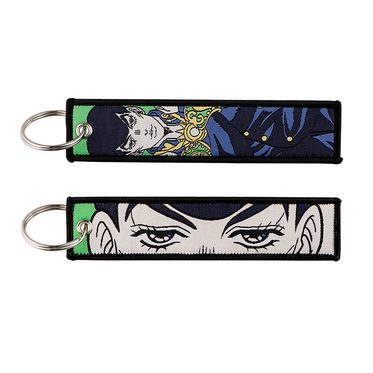 Anime Key Tag Embroidery Keychain for Motorcycles Cool Key Fobs Holder Keyring Backpack Chaveiro