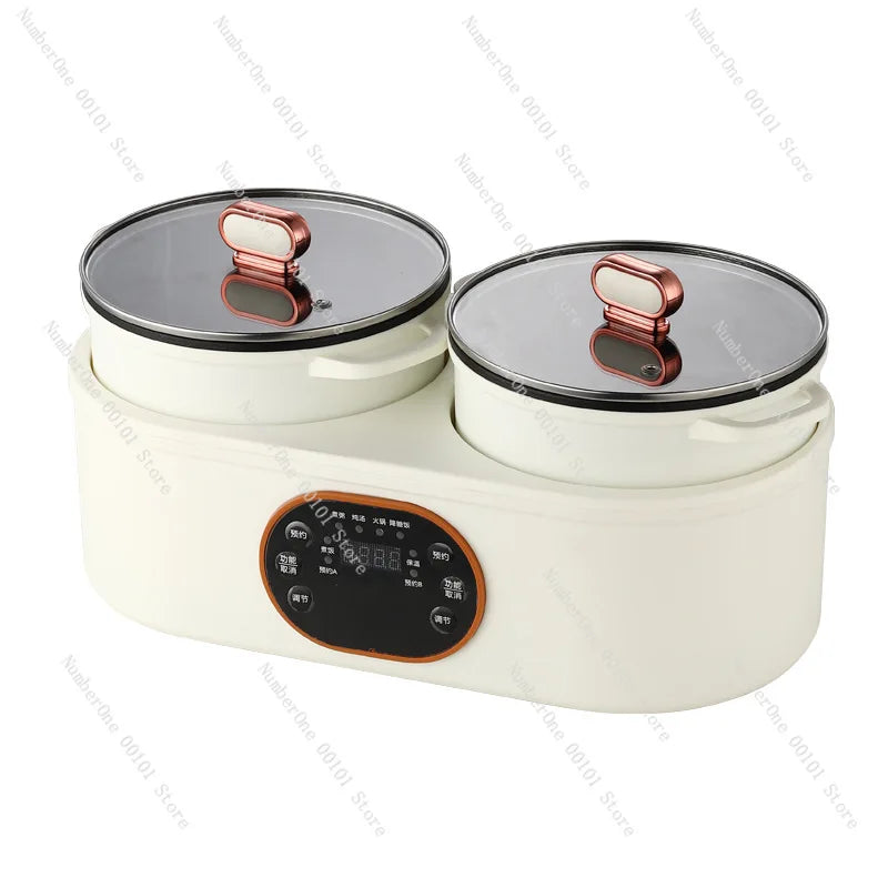 Split double bile rice cooker multi-functional electric hot pot intelligent electric cooking pot household automatic