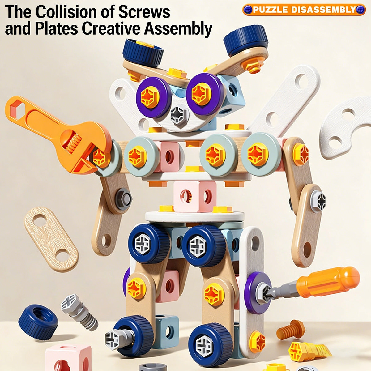 2026 New Kids Tool Set DIY Nut Assembly Toy Kit STEM 3D Puzzle Building Tools Montessori Toys Gifts for Boy Girl Repair Tools