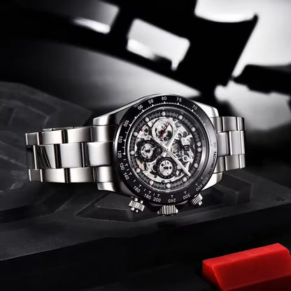 PAGANI DESIGN 2026 New Automatic Mechanical Watch Skeleton Hollow Dial Waterproof Stainless Steel Sport Wristwatch Reloj Hombre