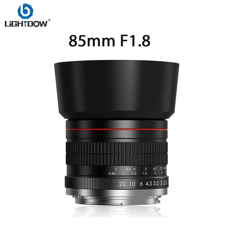 Lightdow Full Frame 85mm F1.8-22 MF Portrait Lens for Canon EF Nikon F SLR Camera Canon RF Nikon Z Sony E Mount Digital Camera