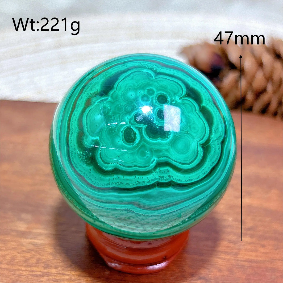 Malachite Pattern Sphere Ball Gemstones Reiki Energy Ore Natural Crystals Healing High Quality Home Decorations Room Decor Gift