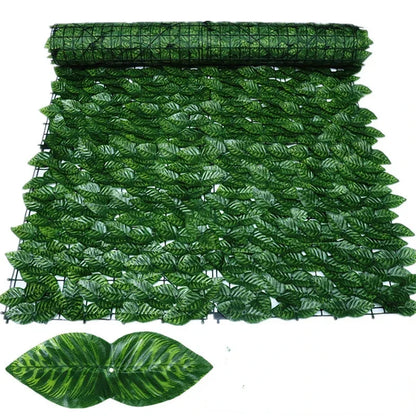 For Home Outdoor Garden Balcony Decoration Fake Plant Artificial Ivy Hedge Green Leaf Fence Board Artificial Privacy Fence