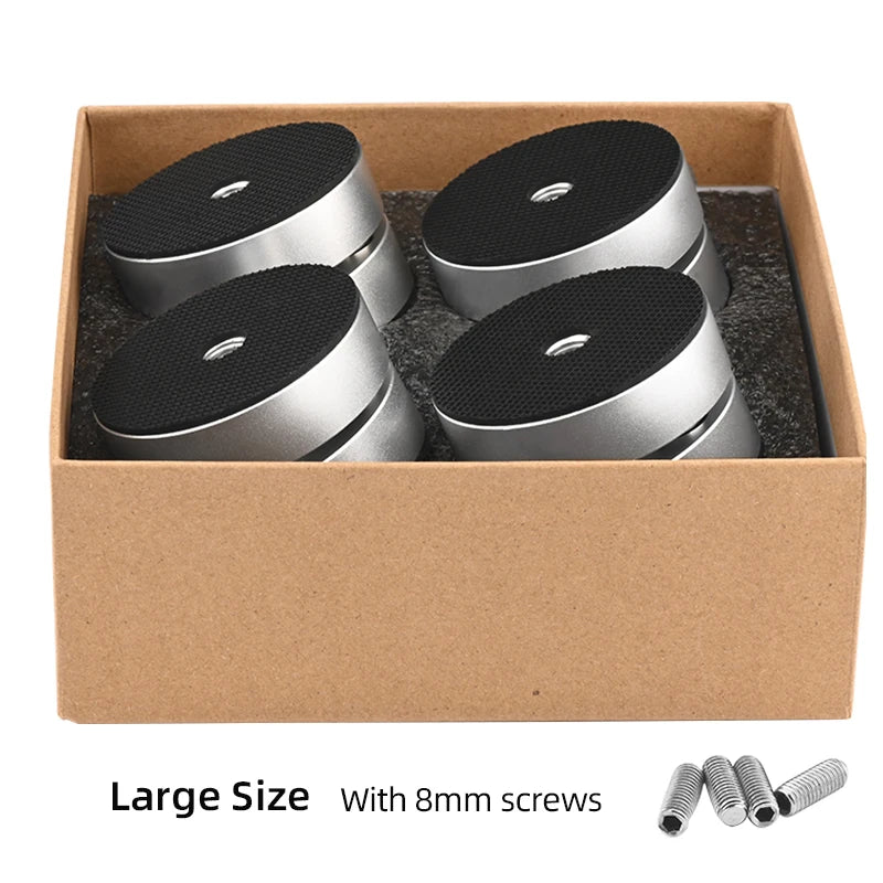 4PCS HiFi Speaker Shock Absorption Feet Spike Aluminum Alloy Steel Ball Anti-shock Absorber Foot Pad Stand Feet Holder