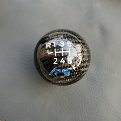6 Speed Carbon Fiber Aluminum Racing Gear Shift Head Knob For Ford Focus ST RS Fiesta