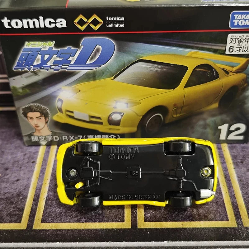 Tomica No.12 Premium Unlimited Initial D RX-7 Keisuke Takahashi Takara Tomy Alloy Diecast Vehicle Toy Boys Collectible Gift
