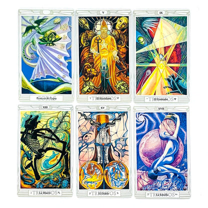 Spanish Version Tarot Cards Crowley Thoth With Egyptian Symbolism, Qabalistic & Astrological Insights For Divination Cards Game