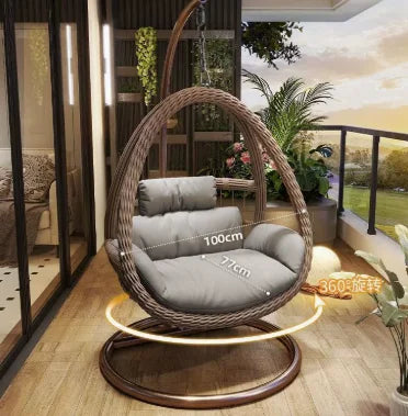 Home Basket Chair Modern Outdoor Garden Furniture Lazy Sofa Basket Egg Leisure Rattan Chair