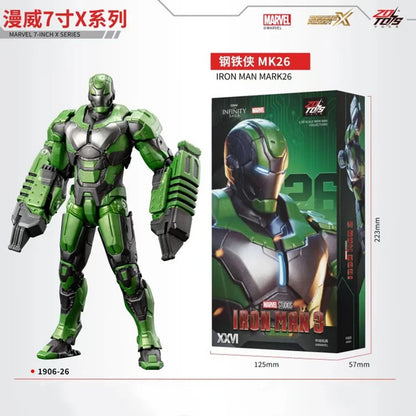 ZD Toys Iron Man Action Figure Mark 35 Red Snapper Iron Man MK 24 MK 22 MK 47 Tony Stark Ironman Figure Action Collect Toy Gift