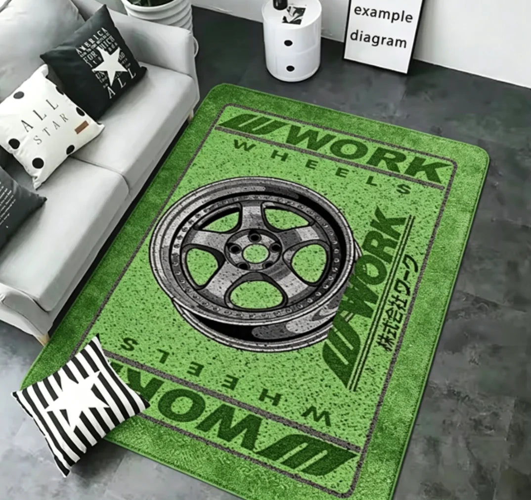 Entrance Doormats Work Wheel Hub - Non-slip Bedroom Mat for Hallway Kitchen Floor Car Boot Carpets Room Decor Bathroom Rugs