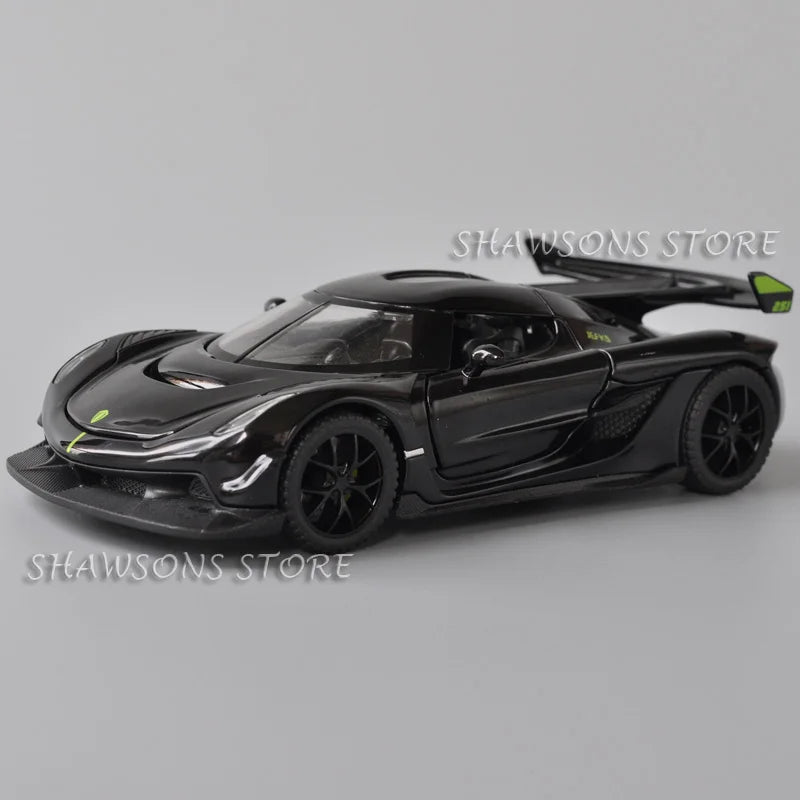 1:32 Scale Diecast Model Car Toys Koenigsegg Jesko Miniature Replica Pull Back Sound Light