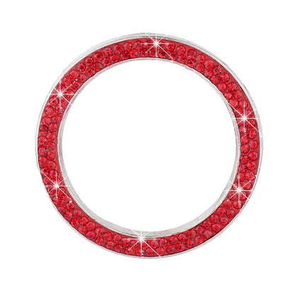 Decoration Ring Diamond Rhinestone Car Decor One Click Start Button Engine Start Stop Switch Button Cover