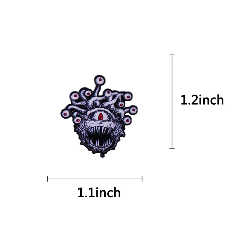 Beholder Monster Brooch RPG Games Badge