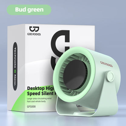 GOOJODOQ Desktop Fan 4000mAh Silent Adjustable Speed Air Circulation Fan 100 Speeds with Digital Display Wall Mountable
