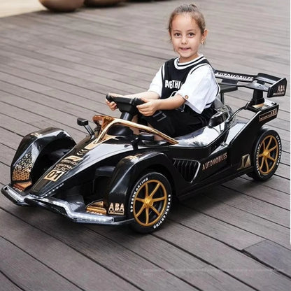Hot Sale 2-seater F1 kids e-go-kart | 12V , e-bike/scooter-like, Parent-controlled (Safe), Parent-kid Fun, fit for Parks
