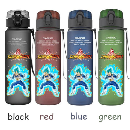 560ML Dragon Ball Water Cup Children Portable Plastic Goku Vegeta Bulma Cartoon Outdoor Large Capacity Sport Water Bottle Gift