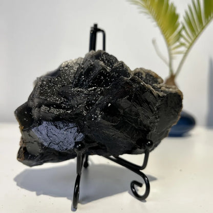 Natural Black Rose Fluorite Specimen Intense Red & UV Reactive Mineral Speciman Home Decoration Unique Holiday Gifts
