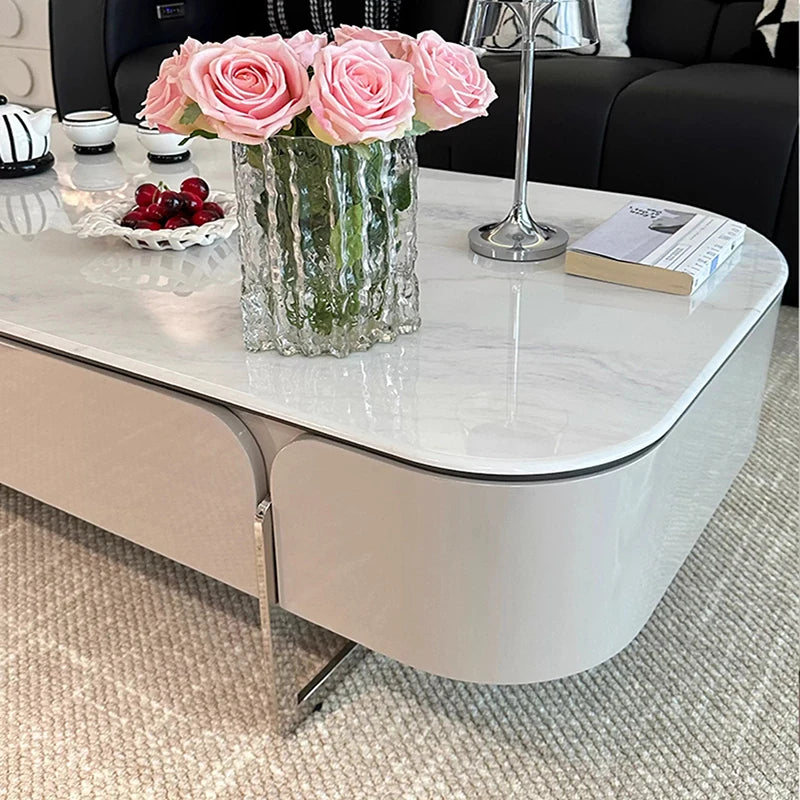 Creative Storage Coffee Table European Elegant Exquisite Glamour Table Trendy Modern Mesitas De Noche Living Room Furniture