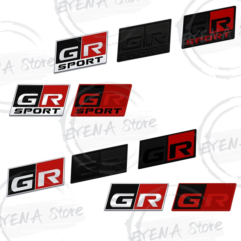 1pcs Car Metal Alloy GR SPORT Logo Steering Wheel Sticker Emblem For Toyota Yaris RAV4 Hilux Camry Prius Land Cruiser Corolla