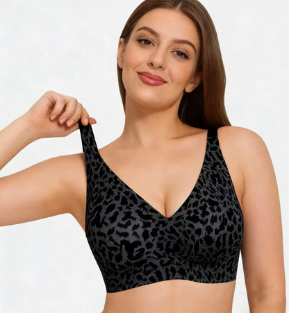 Seamless Wire-Free Full-Cup Bra Comfortable Thin Molded Cups Breathable Push-Up Support Beautiful Bra