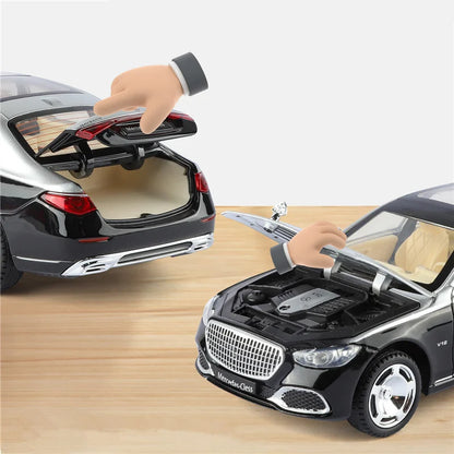 Key Control 1:22 Maybachs S680 Alloy Luxy Car Model Diecasts Metal Vehicles Car Model Simulation Sound Light Childrens Toys Gift