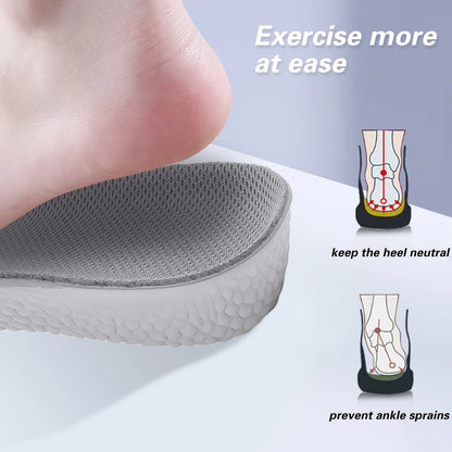 3.5CM Invisible Height Increasing Insoles Half Sole Heighten Sports Shoe Pad Inserts Men Women Orthopedic Arch Support Insole