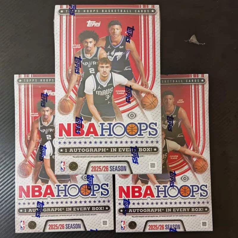 In Stock Original 2025/26 Topps Hoops NBA Basketball Series Value Edition Collectible Trading Card Collection Surprise Toy Cards