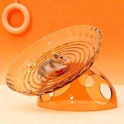 Non Slip Hamster Running Wheel Plastic Silent Hamster Exercise Wheel Wear-resistant Transparent Spinner Running Disc