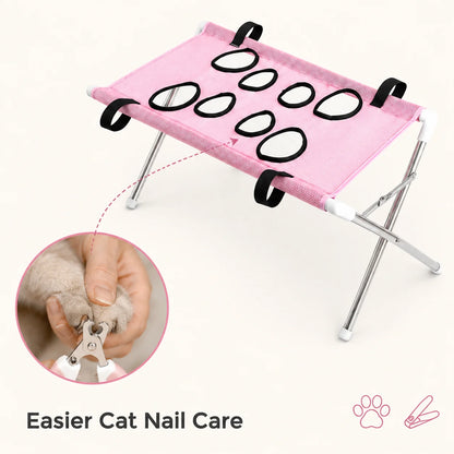 1Pcs Portable Pet Foldable Nail Grooming Bath Hammock Stand Clipping Helper Mesh Bathing Drying Table for Kitten Small Cats