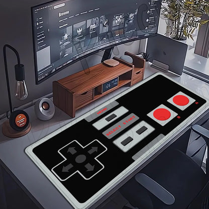 Retro Game Controller Mouse Pad Large Gamer Mat HD Anti-Slip Rubber XXL Desk Mat Office Computer Lock Edge Mousepad Gaming Rug