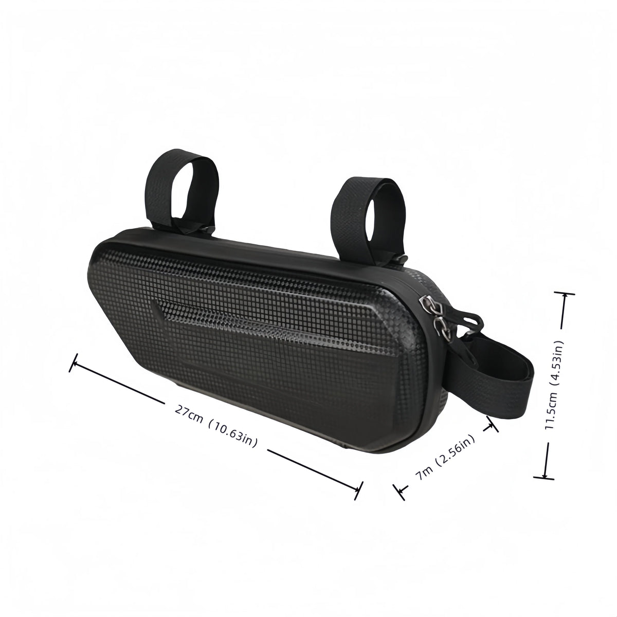 EVA Motorcycle Side Bag – Textured Carbon Look, Splash-Proof Universal Saddlebag for Most Bikes, Large Capacity Storage