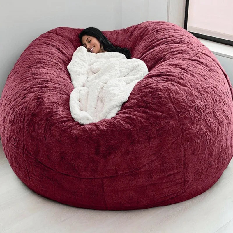 Sofa Bean Bag Flexible Bean Bag Cover Anti-fading Indoor Oversized Bean Bag Chair Cover  Dust-proof