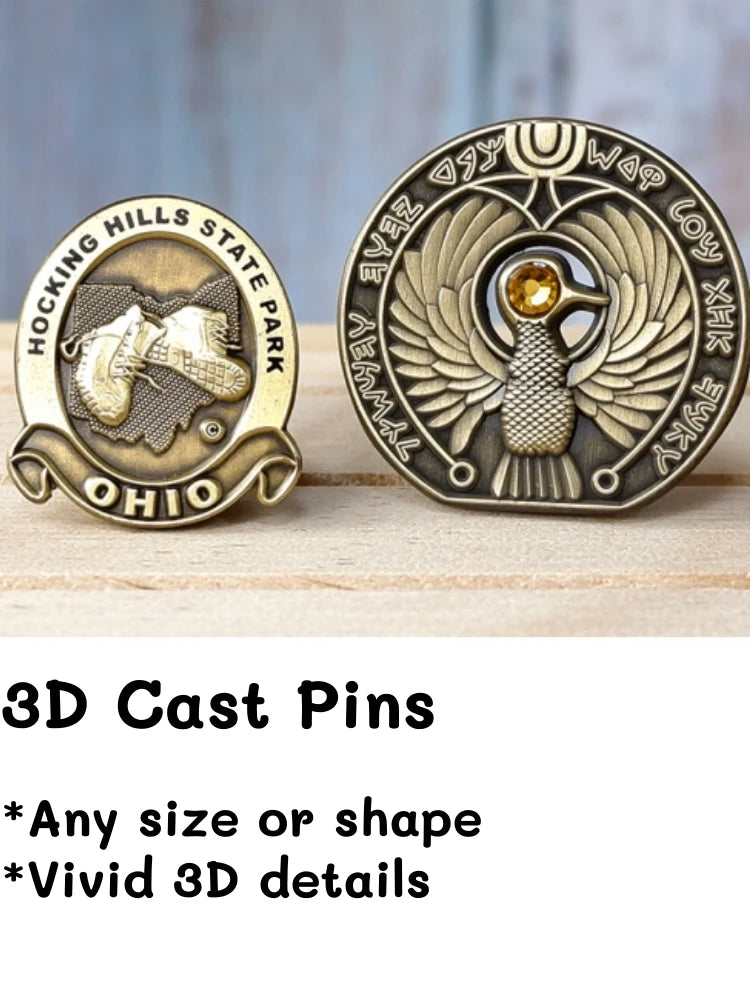 [Minimum 100pcs] Custom Logo Enamel Pin Soft/Hard Label Customized Met ...