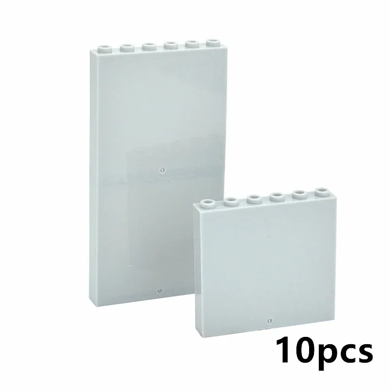 DIY Building Block 10pcs Door Window Frame Wall City 1x6x5 1*4x3 Glass Transparent Panel House Parts MOC Bricks 59350 59349 Toy