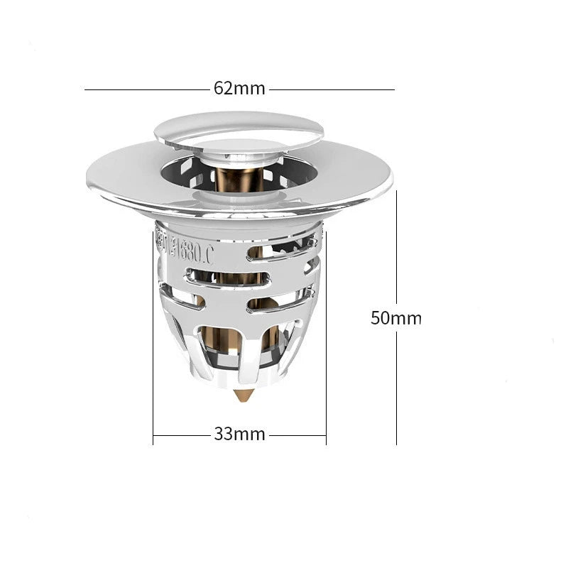 Bathroom Sink Plug Stopper Washbasin Universal Pressing Water Plug Drainer Filter Anti-blocking Anti-odor Basin Accessories