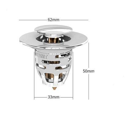 Bathroom Sink Plug Stopper Washbasin Universal Pressing Water Plug Drainer Filter Anti-blocking Anti-odor Basin Accessories