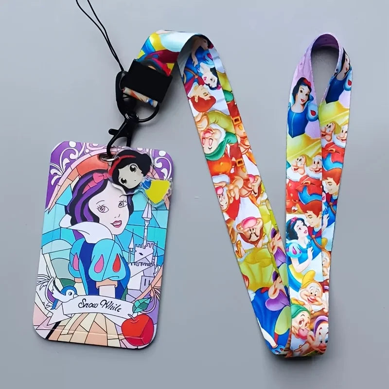 Disney 2D Licensed Product - Princess Adjustable ID Badge Holder Lanyard, for Office and Student Use.
